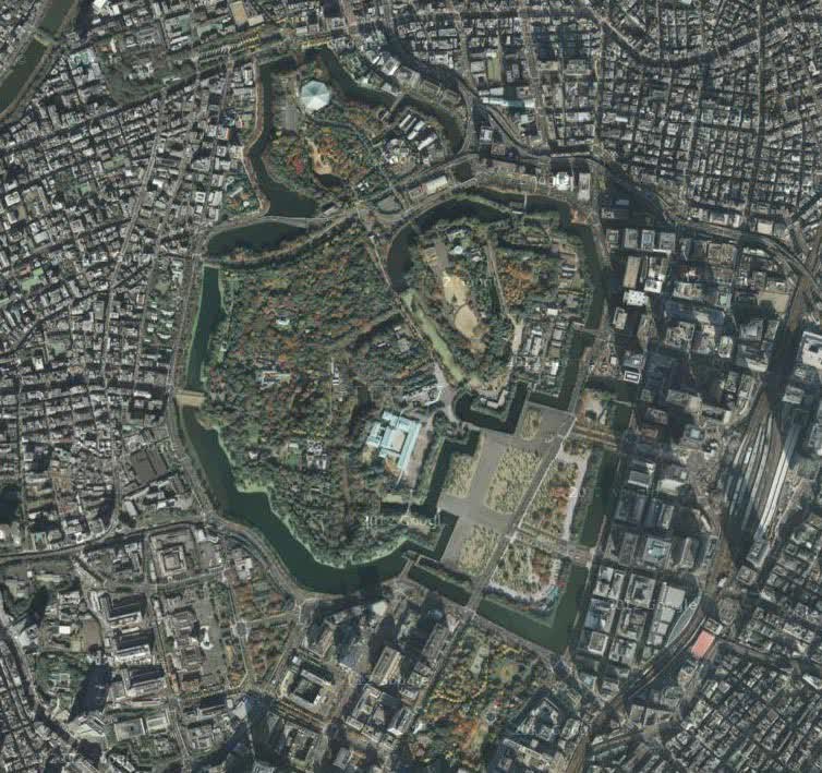 Palais Imperial Tokyo Vue Satellite