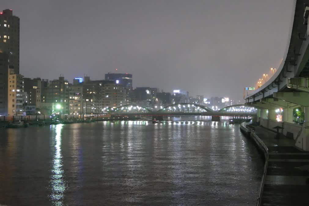 Tokyo Rivière Sumida Pont Illuminé